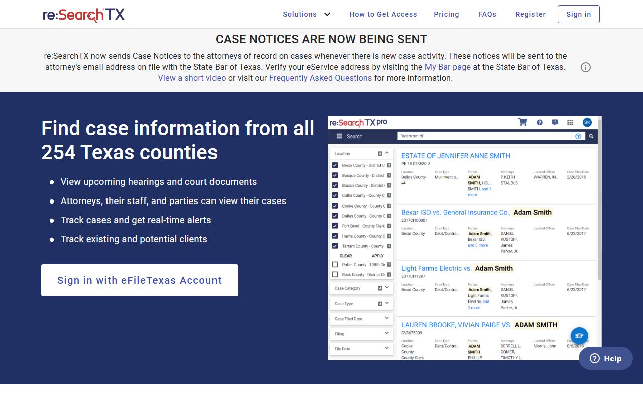 re:SearchTX Lamb County court records after arrest search portal